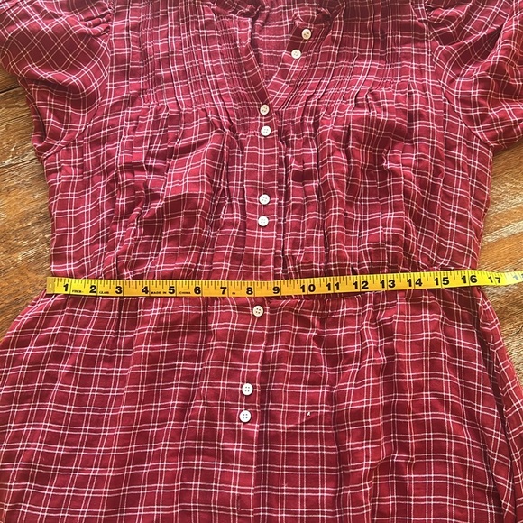 *Doen* Plaid Button-Down Midi Dress - Picture 4 of 8